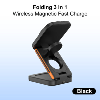 CF37 Foldable Wireless Charger – Compact, Fast Charging, Portable Design for iPhone, Android, and Qi-Enabled Devices