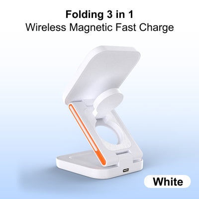 CF37 Foldable Wireless Charger – Compact, Fast Charging, Portable Design for iPhone, Android, and Qi-Enabled Devices