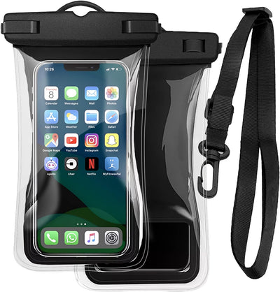2-Pack Floatable Water Proof iPhone Phone Pouch (Patented Air Chamber) Floating Waterproof Dry Bag - Summer Accessories for Beach, Boating (fits iPhone 13, 14 Pro Max and Samsung s22, s23 Ultra)