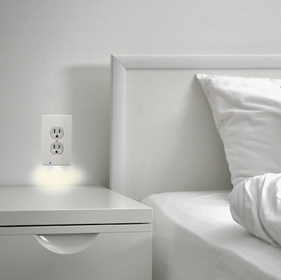 Outlet Cover with Built-In LED Night Light - 2 Styles