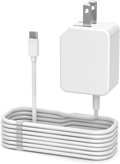 Rapid Charger for All Google Pixel Models | Wall Plug Travel Adapter with Folding Prongs | Built in USB-C Cable for Pixel 2,3,3a,4,4XL,4a, 5G,5/5a/6/6a/7a/7/8/ 8 Pro (PD 18W Output)
