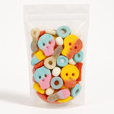 BUBS Swedish Candy Mix - Sweet & Sour Swedish Gummies- Vegan and Gluten Free - Big Skulls, Diamonds, Logs & More