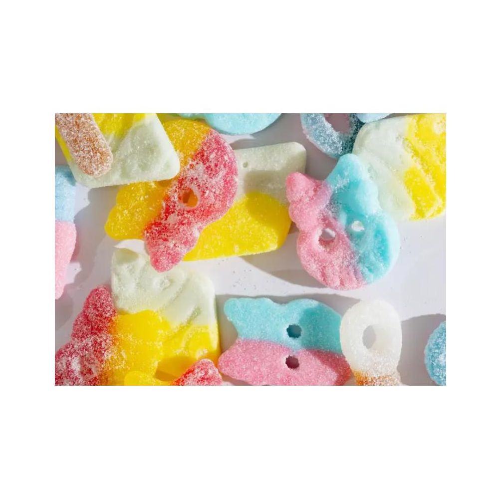 BUBS Swedish Candy Mix - Sweet & Sour Swedish Gummies- Vegan and Gluten Free - Big Skulls, Diamonds, Logs & More