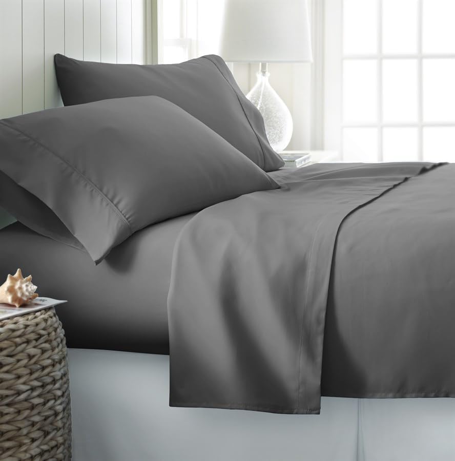 300 Thread Count 100% Cotton Solid 4-Piece Sheet Set