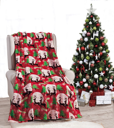 Cozy Festive Holiday Throw Blanket 50" x 60"