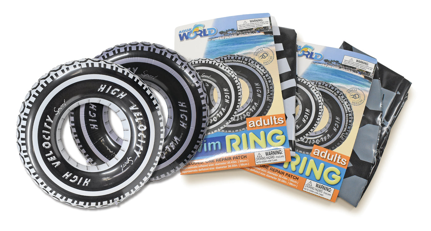 2-Pack Adult Tire Swim Ring Tube