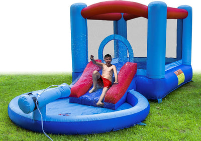 Kangaroo Kastle Inflatable Water Slide and Bounce House with Blower and Water Gun/Splash Pool for Kids