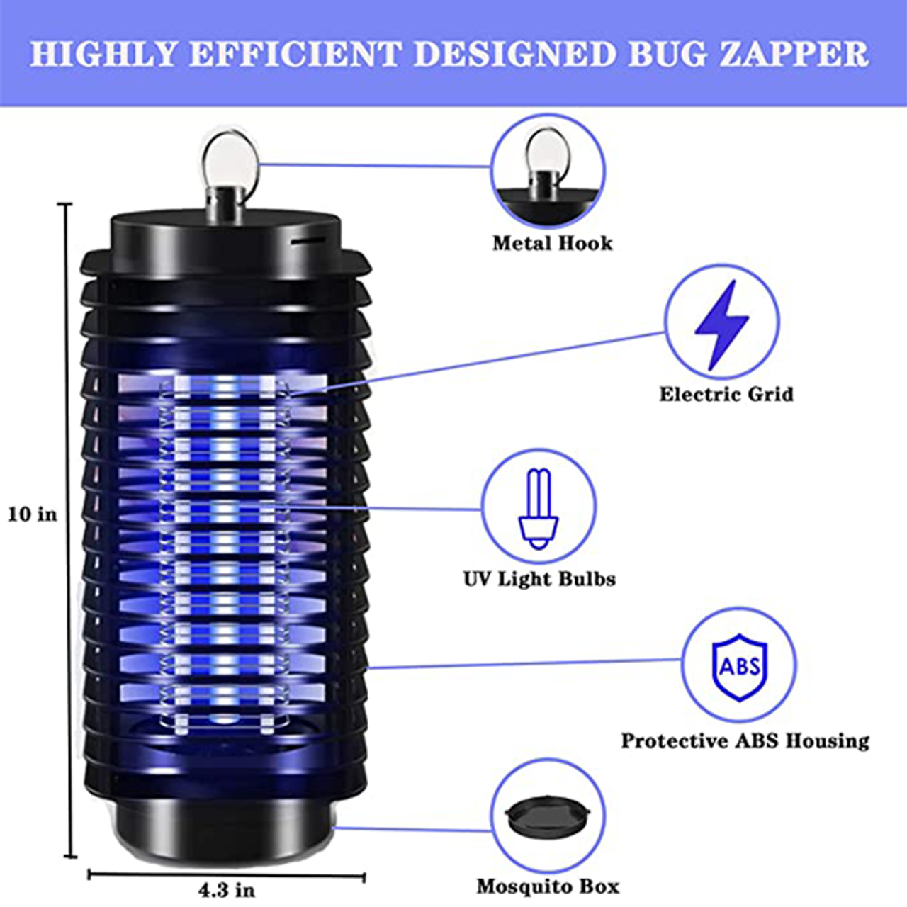 Electric Bug Zapper for Indoor and Outdoor Use