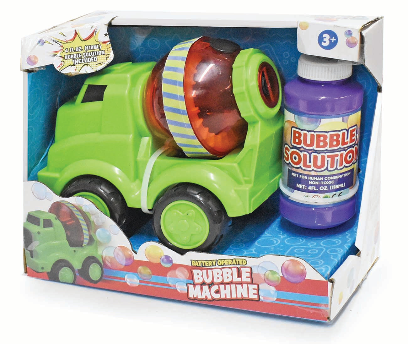 Bubble Machine Truck, Battery Operated, Includes Bubble Solution