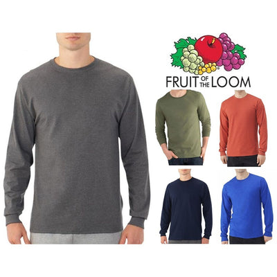 2-Pack Fruit of the Loom Men’s Eversoft Long Sleeve T-Shirt (Small)