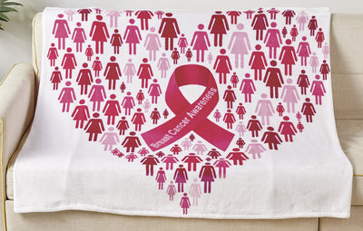 Breast Cancer Awareness Throw 50" x 70"