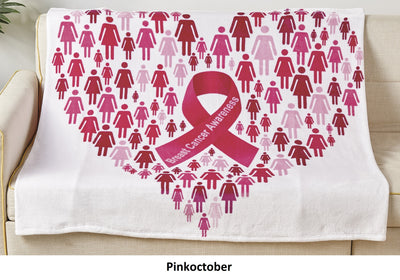 Breast Cancer Awareness Throw 50" x 70"