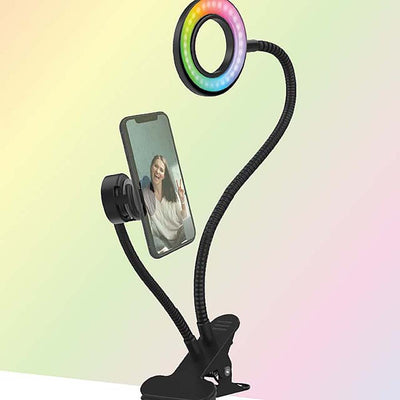 Shine Bright in Every Selfie: MAGPOP Selfie RGB Ring Flex Clip