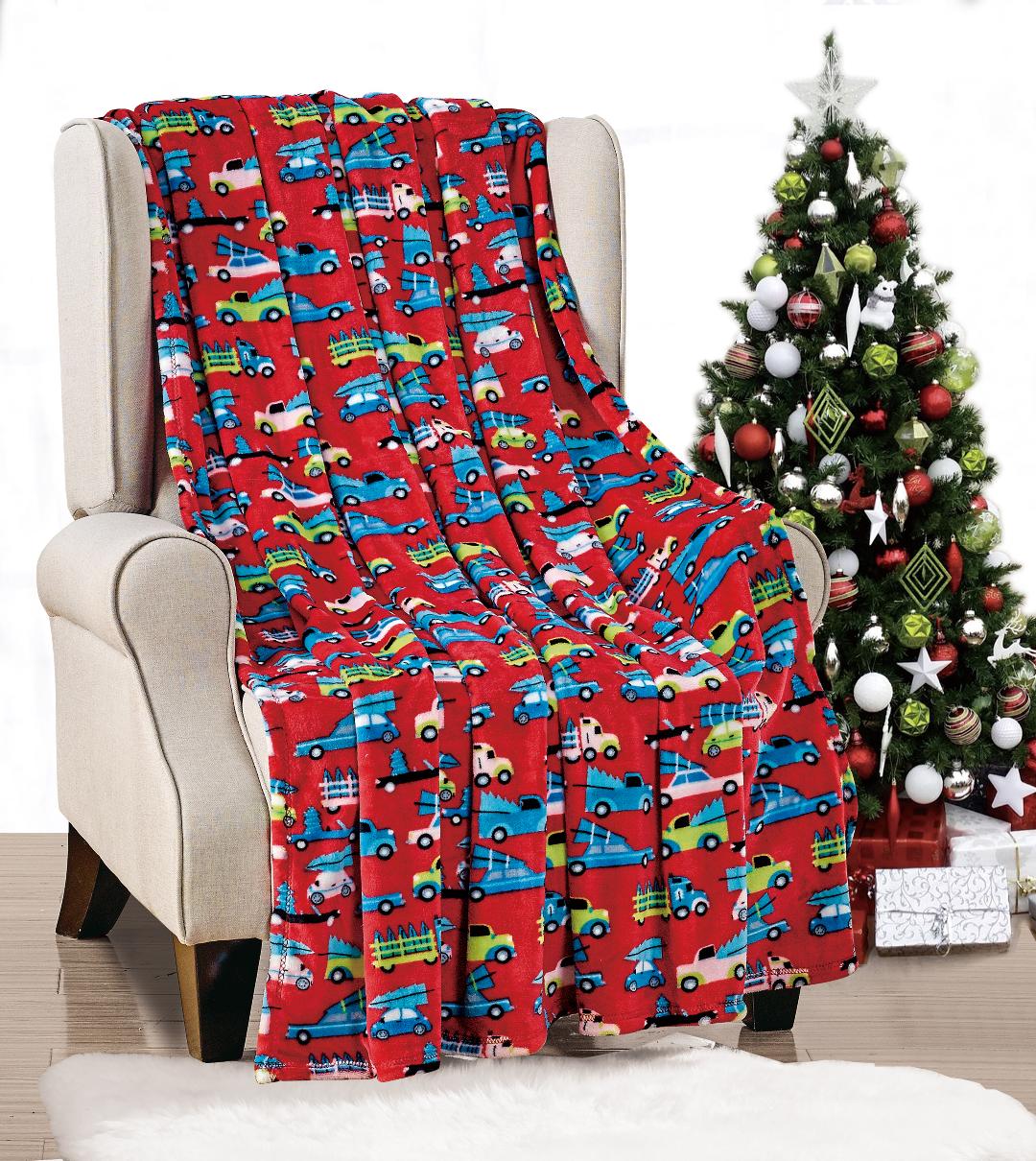 Cozy Festive Holiday Throw Blanket 50" x 60"