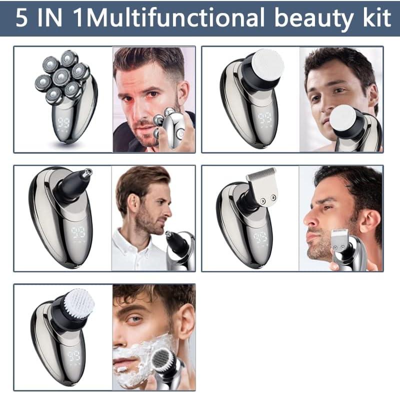 VUKO Electric Men's Shaver - 100% Washable with Dual Precision Heads & Free Float System