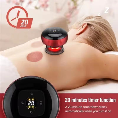 Cupping Massage Device – 6 Suction Modes, Red Light Therapy, 1200mAh, Rechargeable