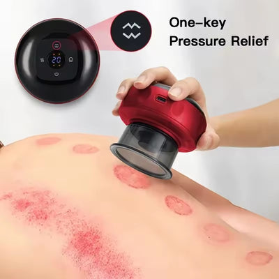 Cupping Massage Device – 6 Suction Modes, Red Light Therapy, 1200mAh, Rechargeable