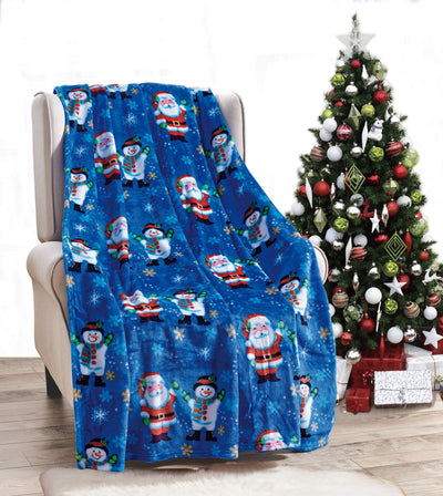 Cozy Festive Holiday Throw Blanket 50" x 60"