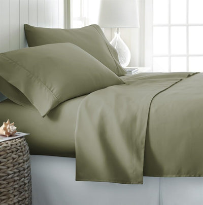 300 Thread Count 100% Cotton Solid 4-Piece Sheet Set