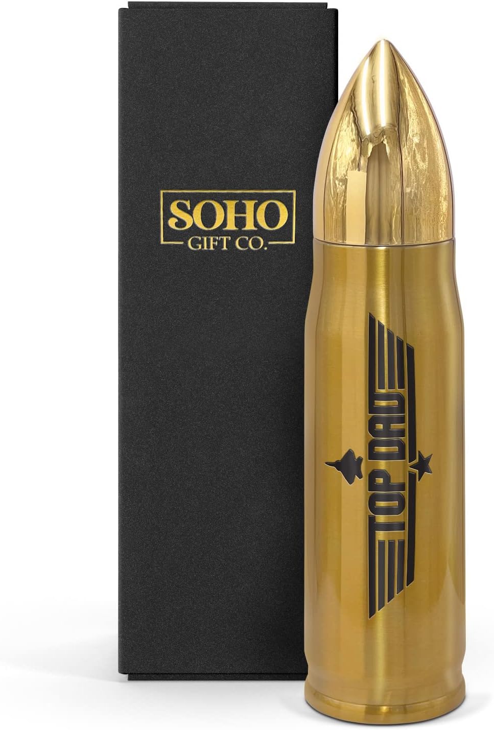 Insulated Stainless Steel Bullet Water Bottle - Perfect Gift for Father's Day or Christmas