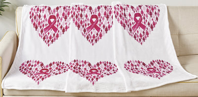 Breast Cancer Awareness Throw 50" x 70"