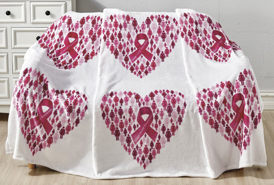 Breast Cancer Awareness Throw 50" x 70"