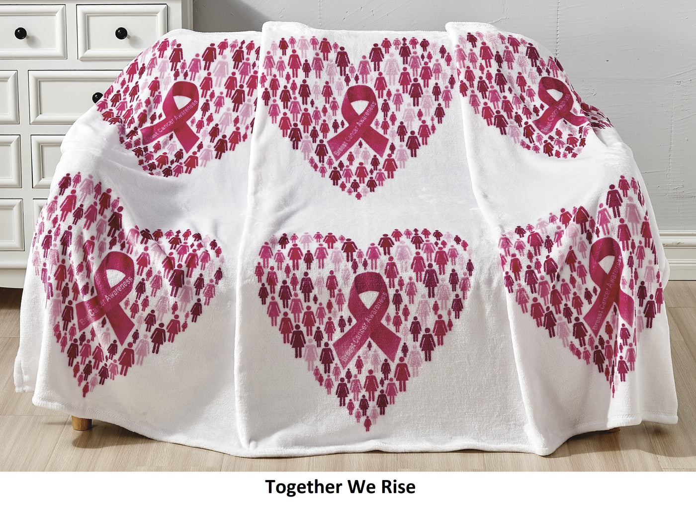 Breast Cancer Awareness Throw 50" x 70"