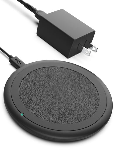 Wireless Charging Qi Pad with Wall Adapter (Fast Charging) Ultra Thin Charger for iPhone and Android Devices