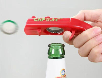 2-Pack BARSUPPLY Push Down Automatic Magnetic Beer Bottle Opener + BONUS Cap Gun
