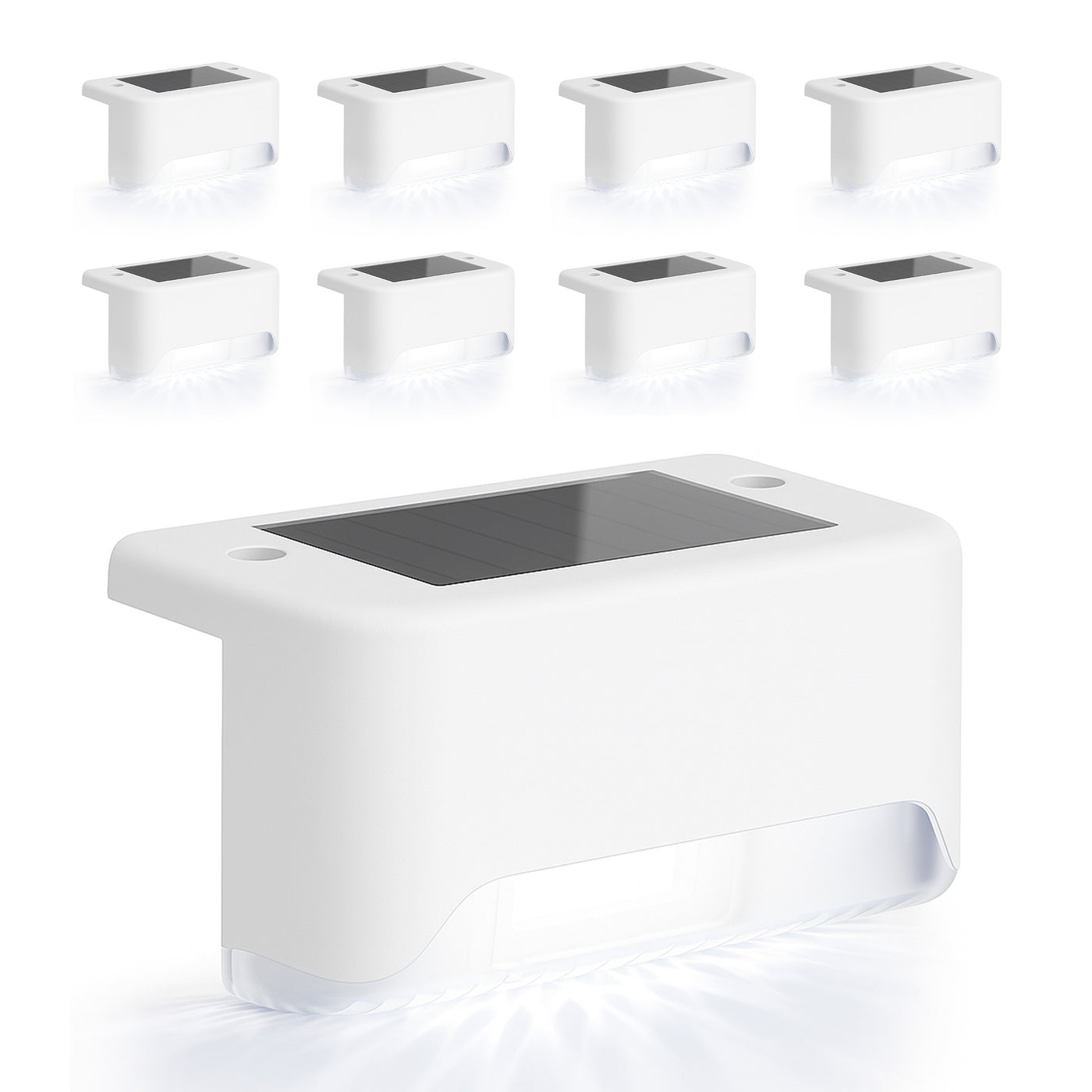 8-Pack Solar LED Deck & Step Lights