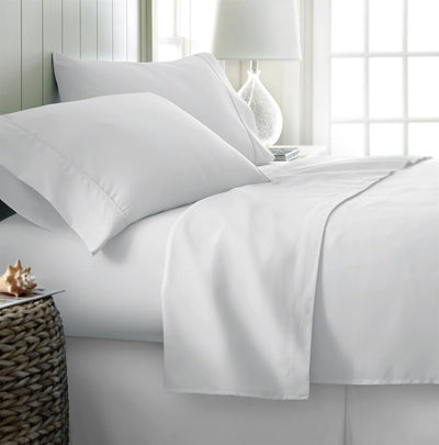 300 Thread Count 100% Cotton Solid 4-Piece Sheet Set