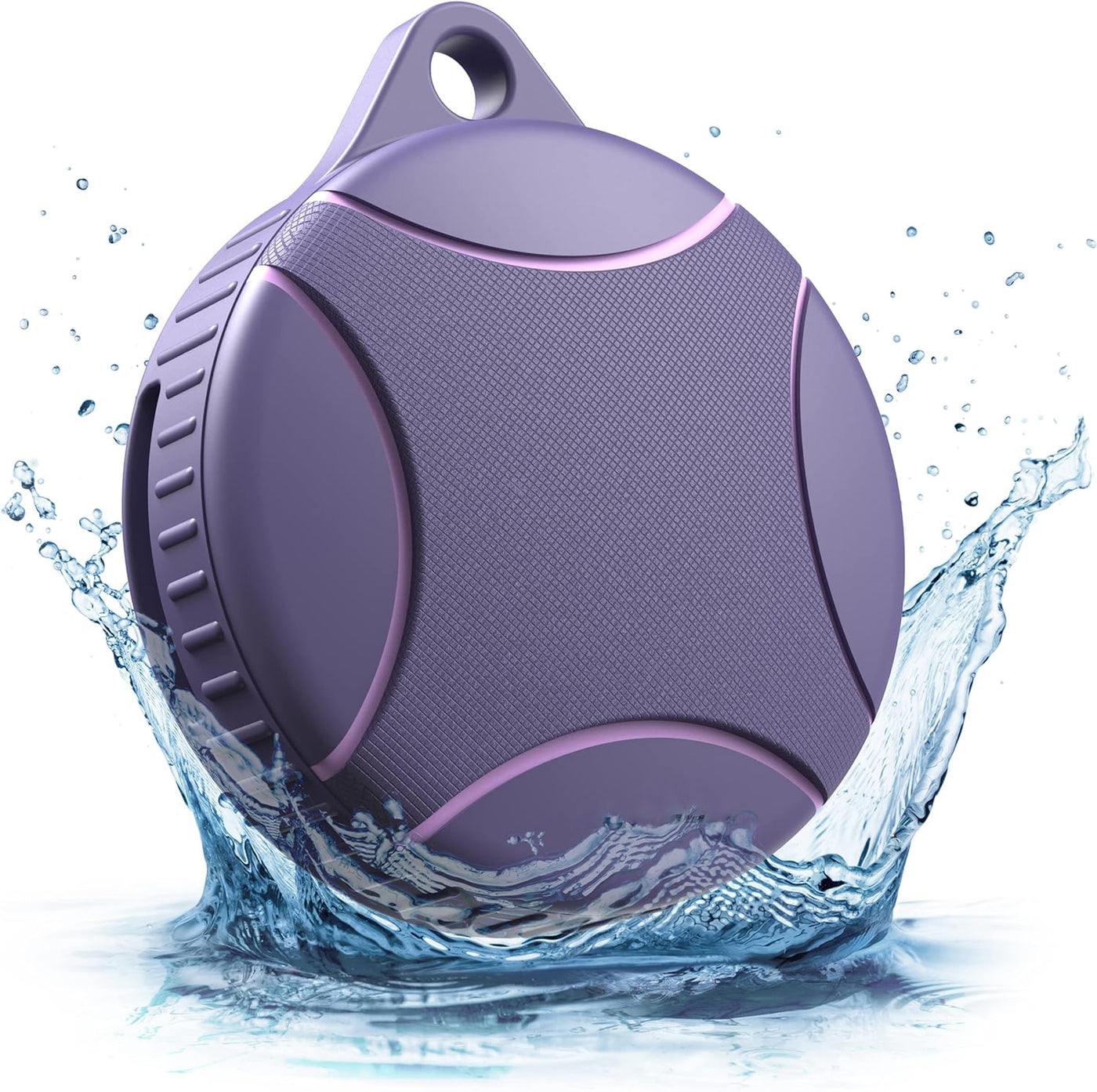 Waterproof Airtag Case Compatible with Apple Airtag Keychain Holder (Purple)