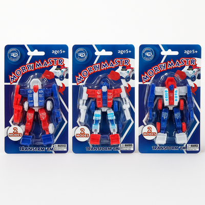 3-Pack MorphMaster Transforming Robot Toys – 2-in-1 Robots to Vehicles (Age 5+)
