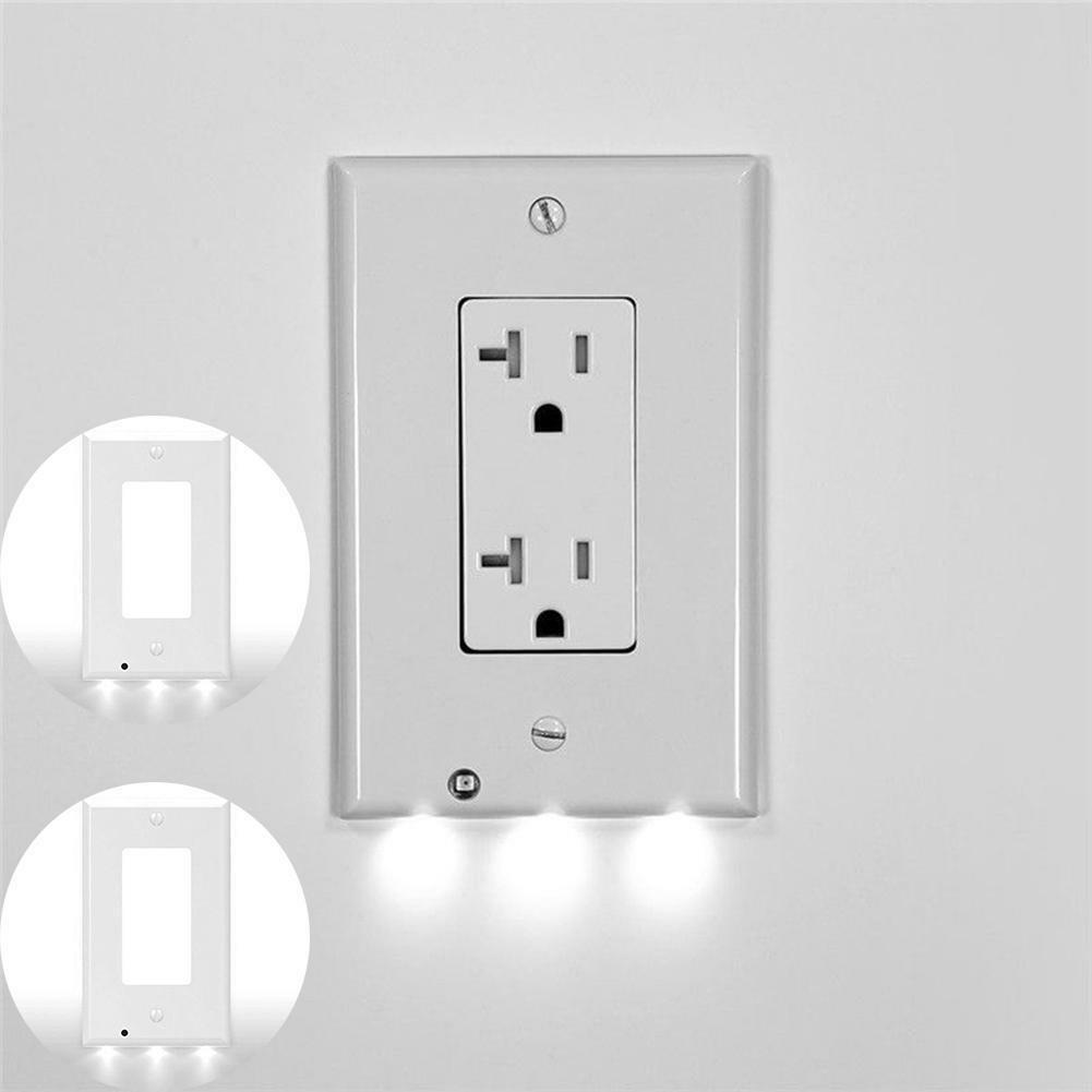 Outlet Cover with Built-In LED Night Light - 2 Styles