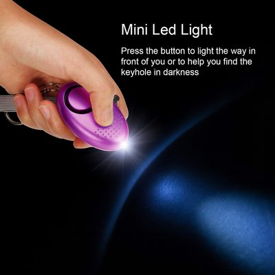 2-Pack Personal Security Alarm Keychain with LED Light