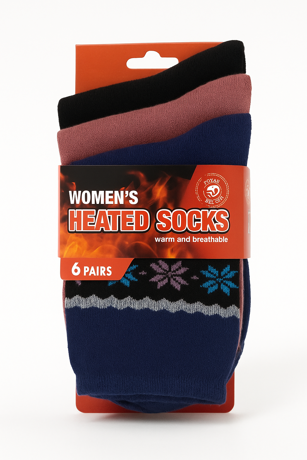 6-Pairs Women's Heated Socks – Warm, Soft & Cozy