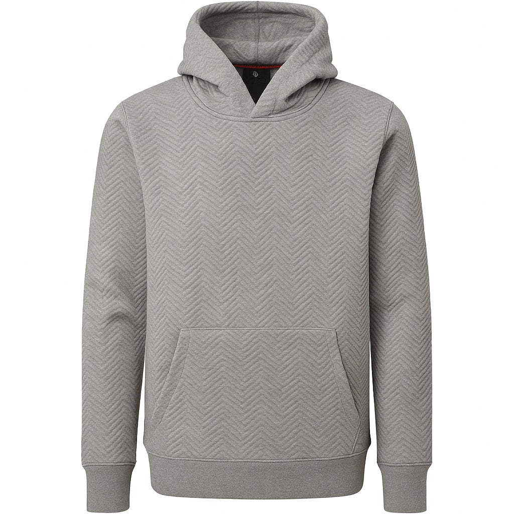 Men's Hoodie Heather Herringbone Pullover Sweatshirt – Everyday Comfort Fit, Soft Cotton Blend, Easy Care