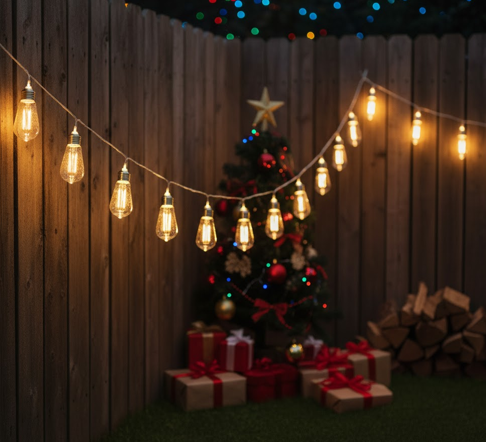 5.5’ String LED Light Bulbs Indoor or Outdoor (10-Bulbs)