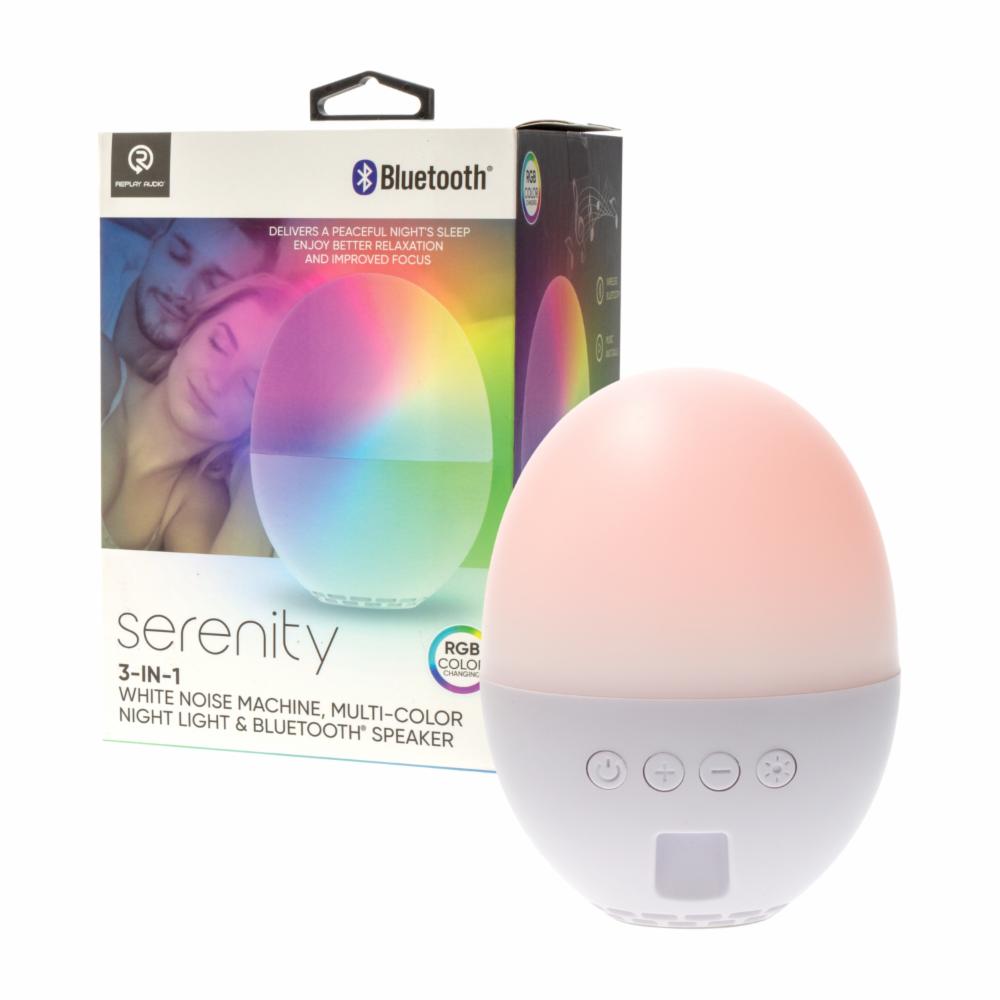 3-in-1 White Noise Machine, Night Light & Bluetooth Speaker