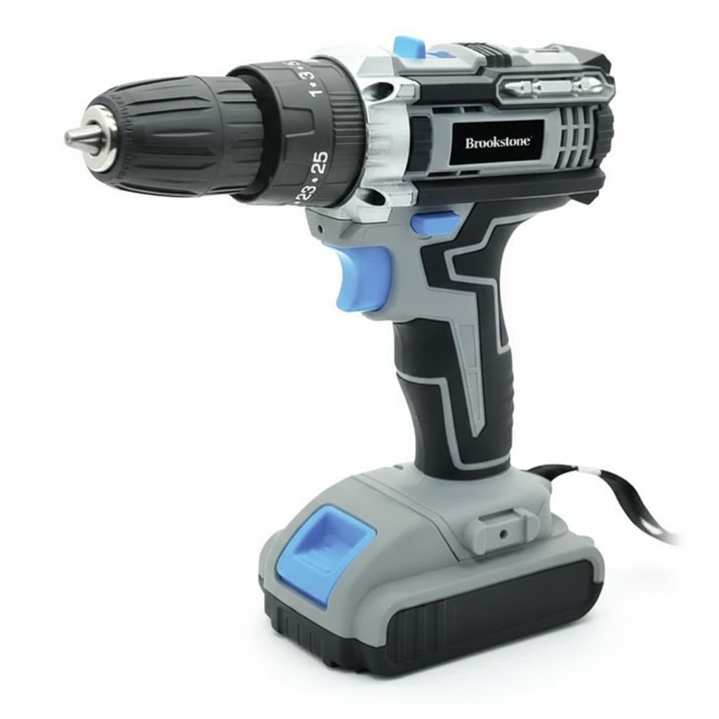 Brookstone 21V Cordless Power Drill Set – 30 Piece Tool Kit with Carry ...