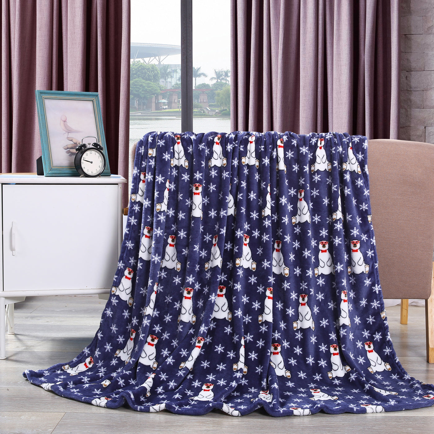 Cozy Festive Holiday Throw Blanket 50" x 60"