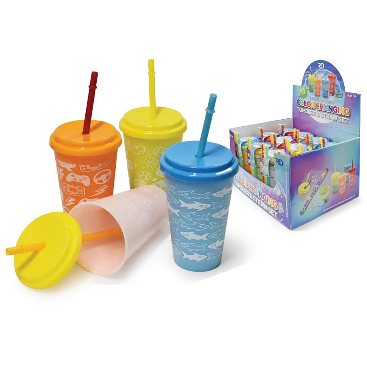 3-Pack Color Changing Tumbler & Straw Set
