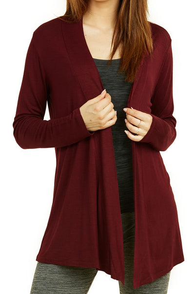 Women's Lightweight Open-Front Rayon Cardigan