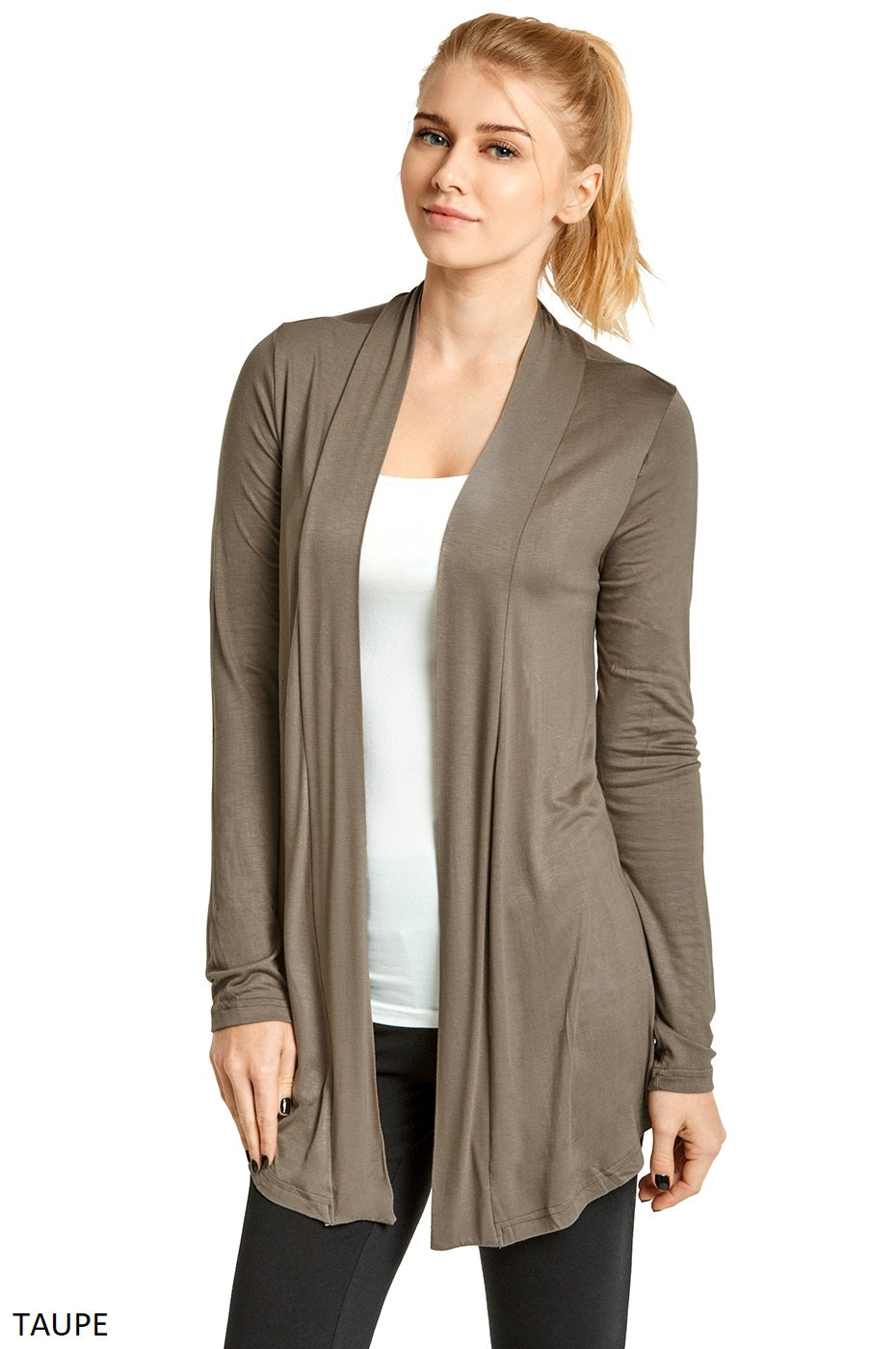 Women's Lightweight Open-Front Rayon Cardigan