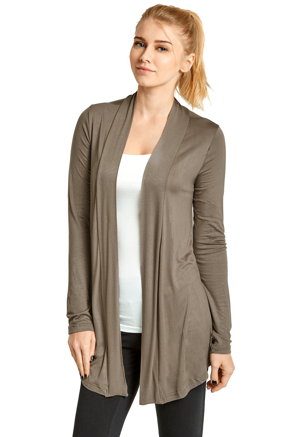 Women's Lightweight Open-Front Rayon Cardigan