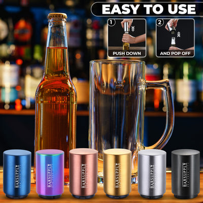 2-Pack Push Down Automatic Magnetic Beer Bottle Opener