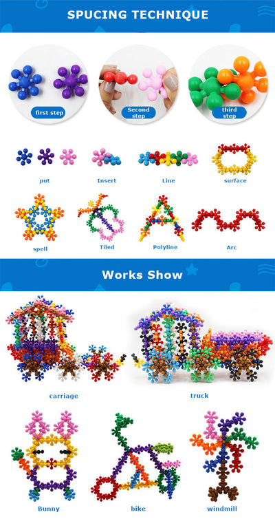 200-1000 Pieces 3D Interlocking Building Blocks STEM Toy