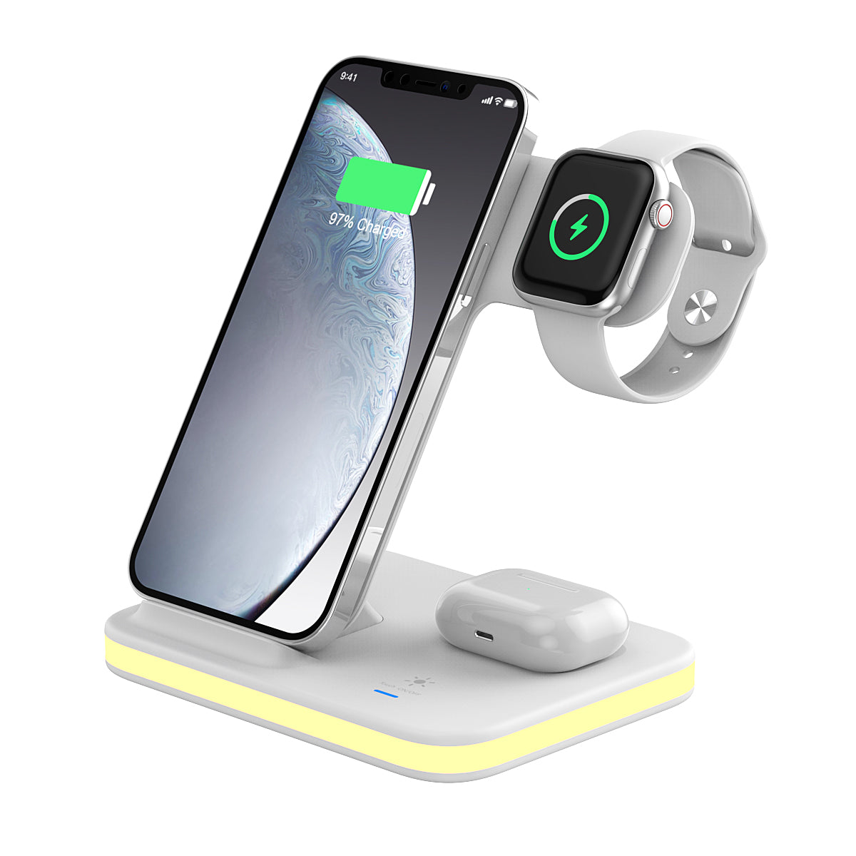 4-in-1 Wireless Charging Stand with Night Light