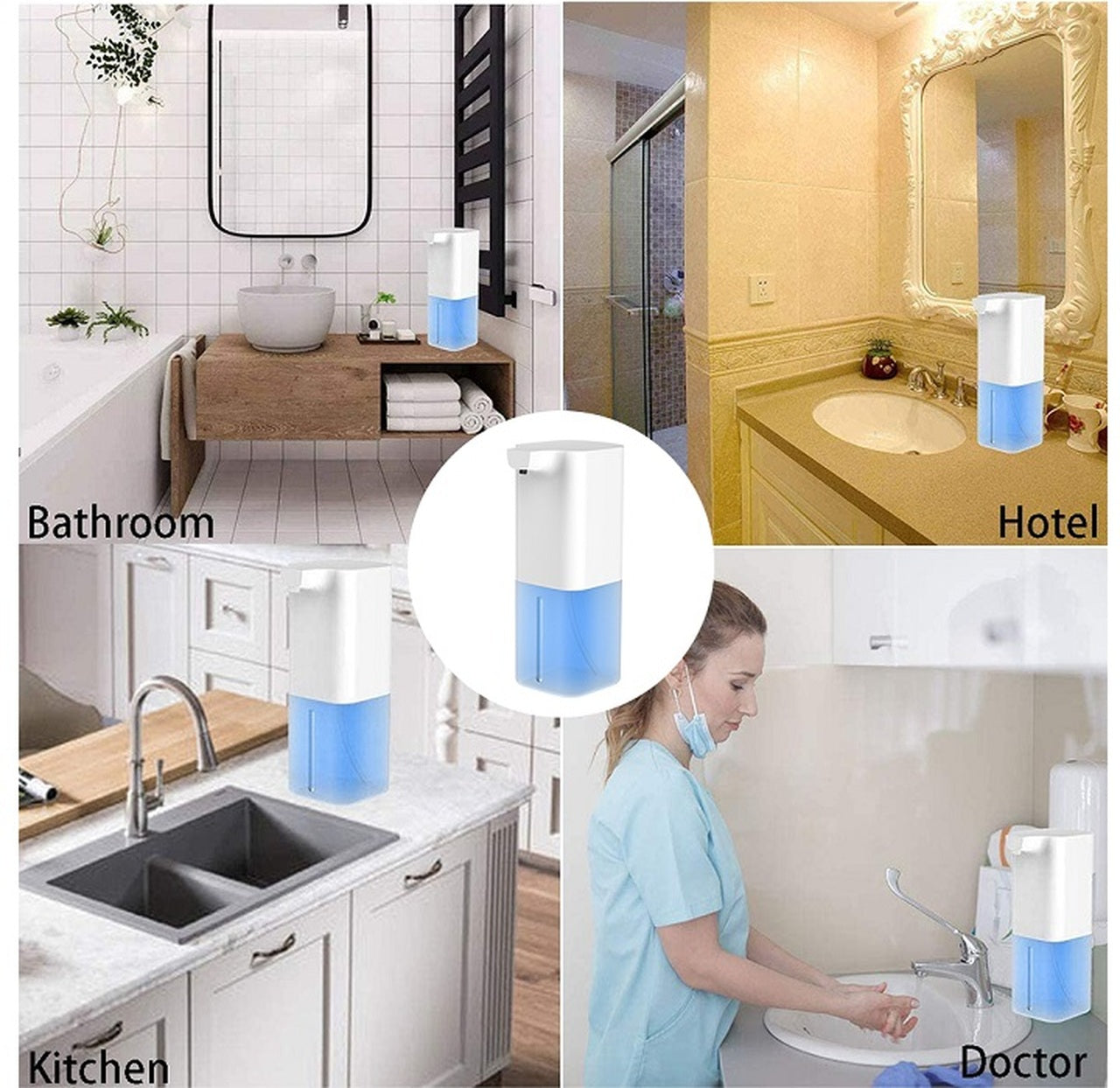 Touch-Free Rechargeable Liquid Soap & Hand Sanitizer Dispenser