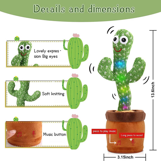 Dancing Cactus Mimicking Toy, USB-C Rechargeable – Infinite Basics